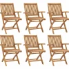 Maison Exclusive - Chaises pliables de jardin lot de 6 bois de teck solide Sale