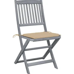 Maison Exclusive - Chaises pliables d'extérieur lot de 6 et coussins bois d'acacia Best