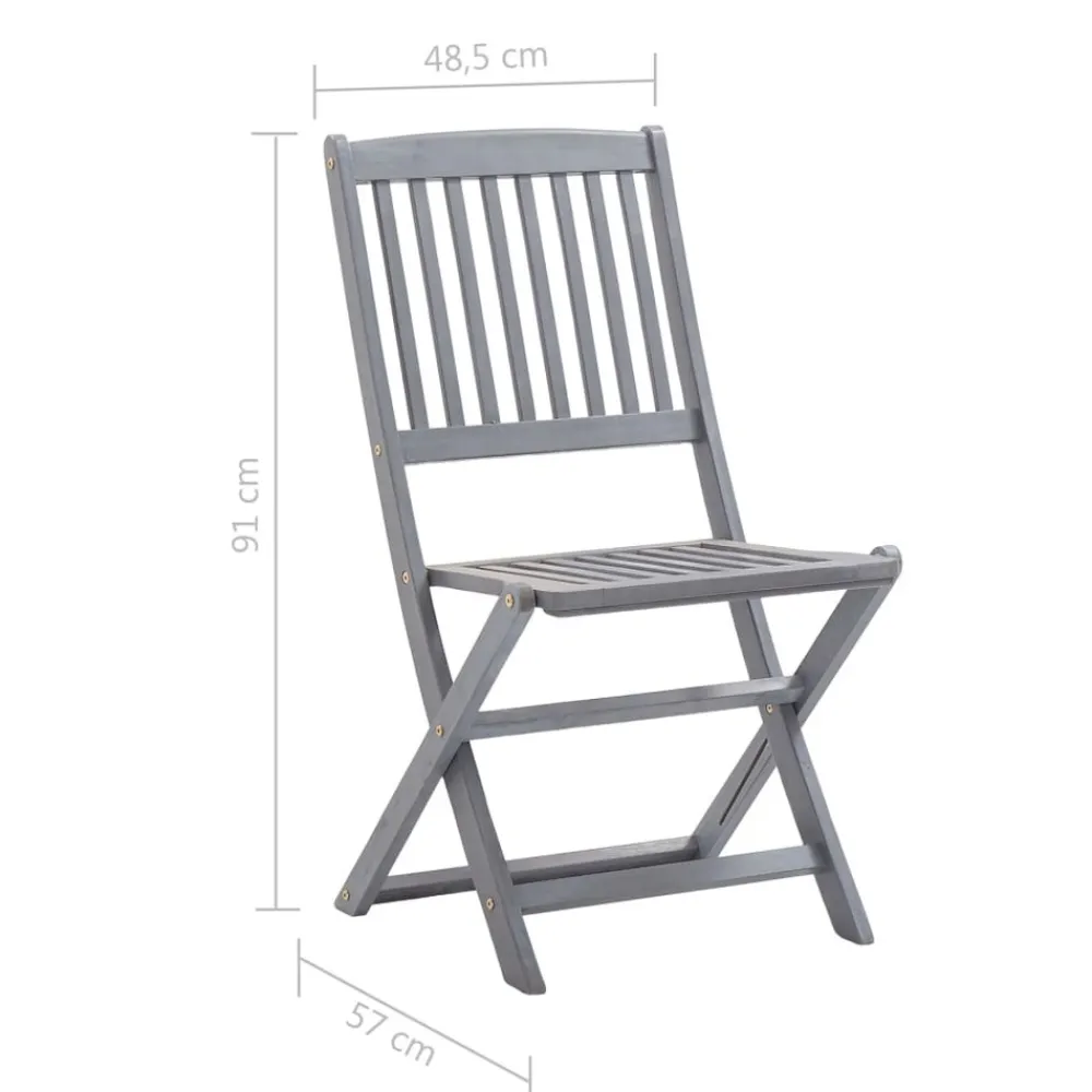Maison Exclusive - Chaises pliables d'extérieur lot de 8 et coussins bois d'acacia Best