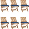Maison Exclusive - Chaises pliables de jardin avec coussins lot de 6 bois de teck Outlet