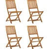Maison Exclusive - Chaises pliables d'extérieur lot de 4 bois d'acacia solide New