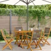 Maison Exclusive - Chaises pliables de jardin 4 pcs gris bois d'acacia massif Outlet