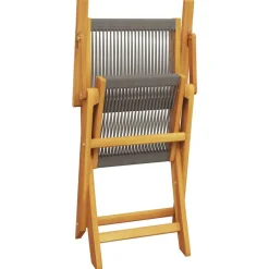 Maison Exclusive - Chaises pliables de jardin 4 pcs gris bois d'acacia massif Outlet