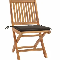 Maison Exclusive - Chaises pliables de jardin avec coussins lot de 4 teck solide Sale