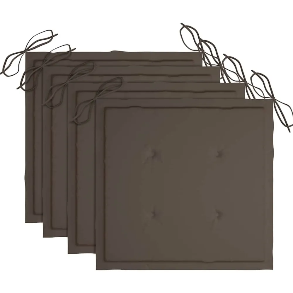 Maison Exclusive - Chaises pliables de jardin avec coussins lot de 4 teck solide Sale