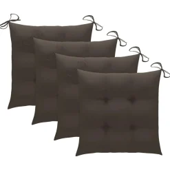 Maison Exclusive - Chaises pliables de jardin avec coussins lot de 4 teck solide Discount