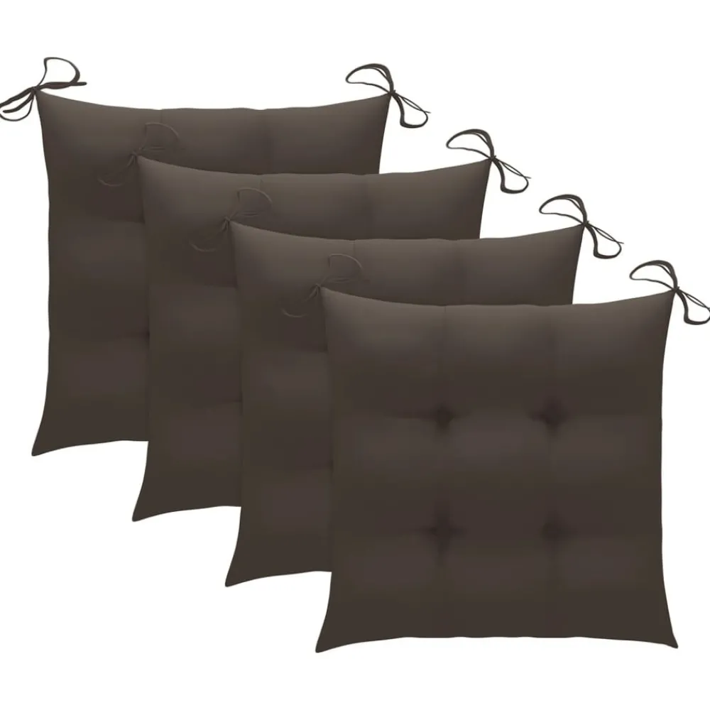 Maison Exclusive - Chaises pliables de jardin avec coussins lot de 4 teck solide Discount