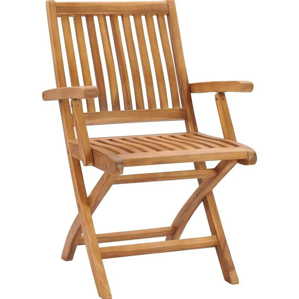 Maison Exclusive - Chaises pliables de jardin avec coussins lot de 8 teck solide Hot