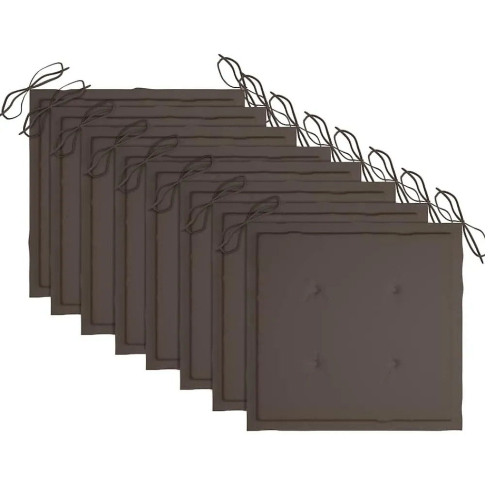 Maison Exclusive - Chaises pliables de jardin avec coussins lot de 8 teck solide Hot