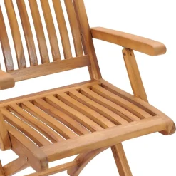 Maison Exclusive Tables Et Chaises De Jardin | - Chaises pliables de jardin avec coussins lot de 6 bois de teck