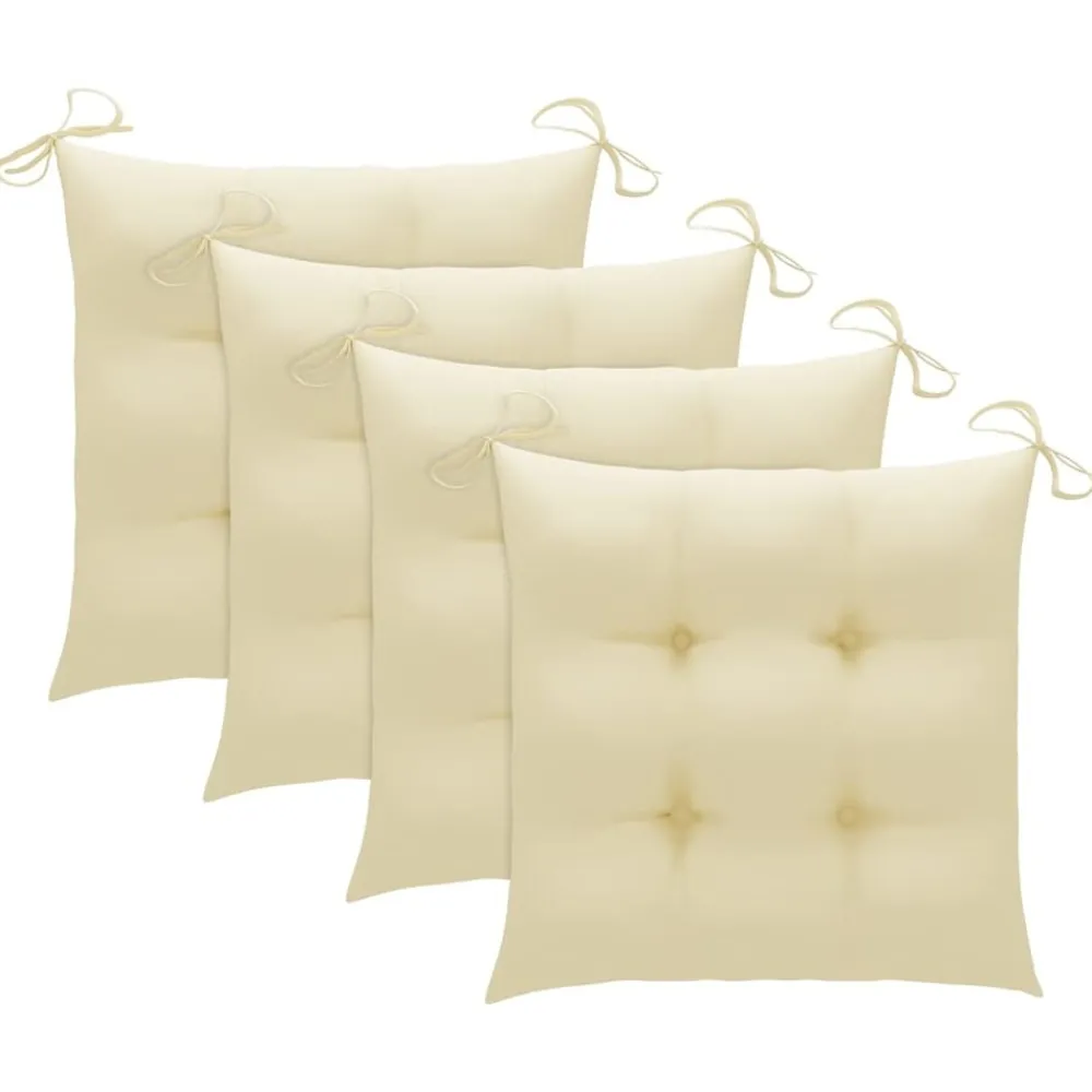 Maison Exclusive Tables Et Chaises De Jardin | - Chaises pliables de jardin avec coussins lot de 6 bois de teck