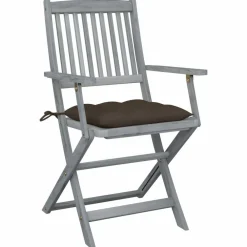 Maison Exclusive - Chaises pliables d'extérieur lot de 4 et coussins bois d'acacia