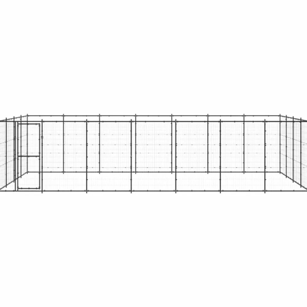Maison Exclusive Niches, Paniers Et Transports | - Chenil d'extérieur pour chiens acier 33,88 m²