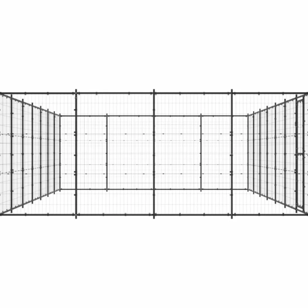 Maison Exclusive Niches, Paniers Et Transports | - Chenil d'extérieur pour chiens acier 33,88 m²
