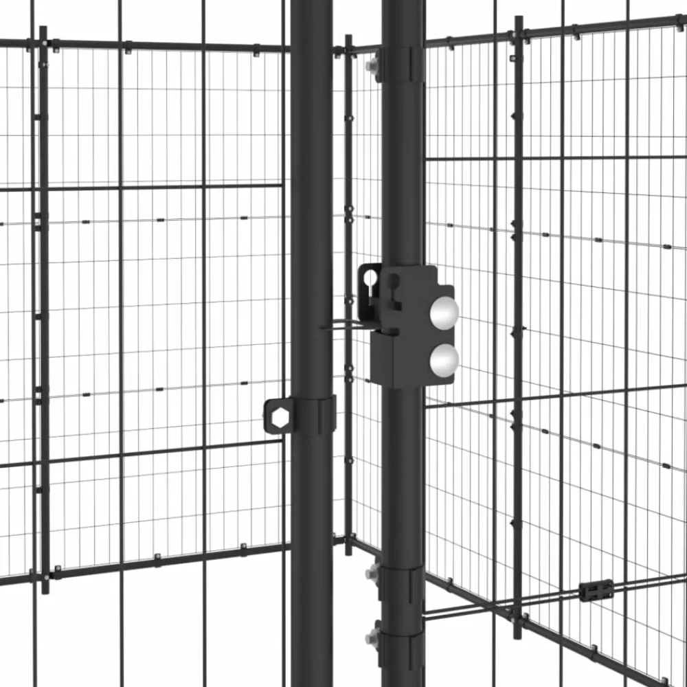 Maison Exclusive Niches, Paniers Et Transports | - Chenil d'extérieur pour chiens acier 33,88 m²