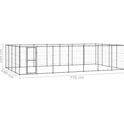 Maison Exclusive Niches, Paniers Et Transports | - Chenil d'extérieur pour chiens acier 33,88 m²