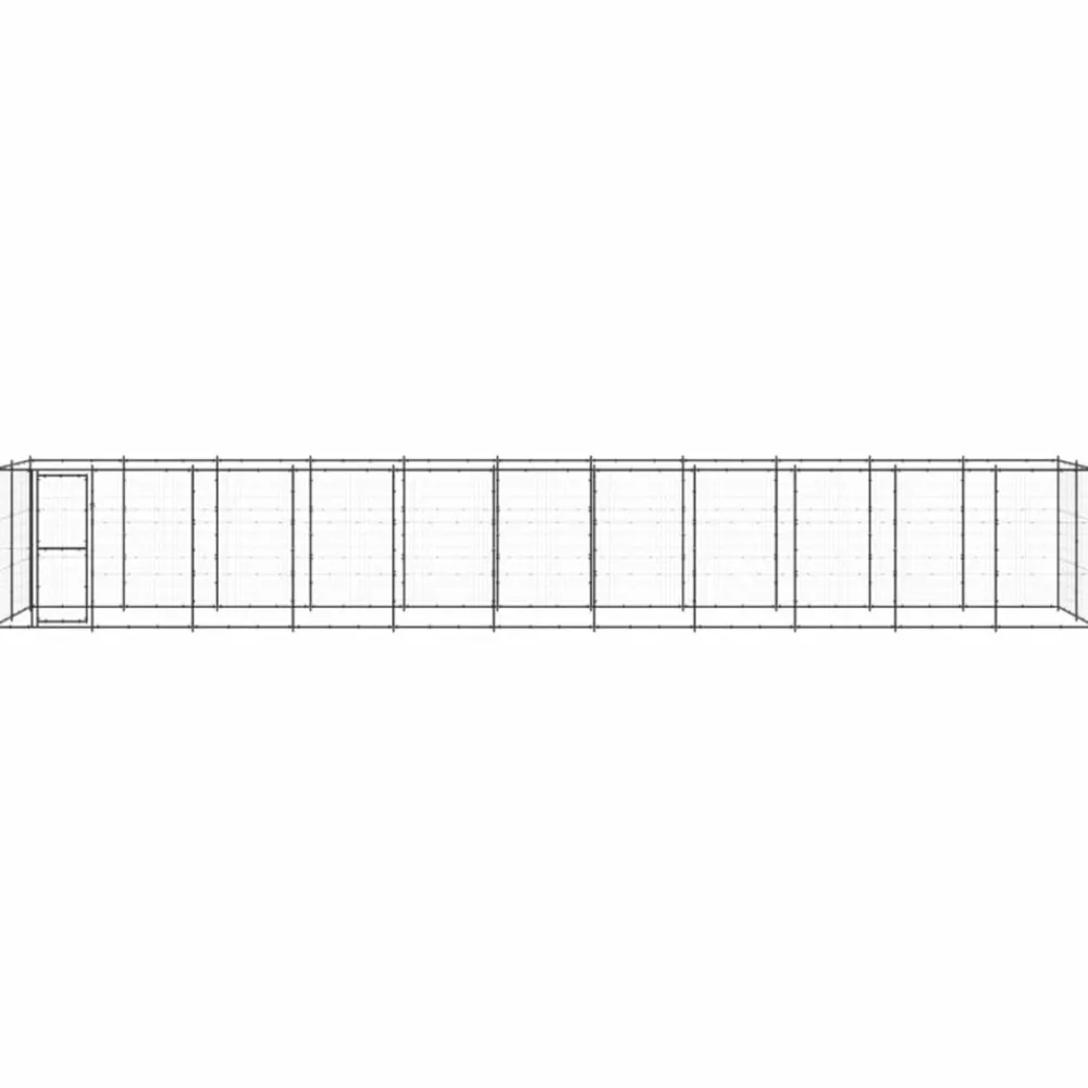 Maison Exclusive Niches, Paniers Et Transports | - Chenil d'extérieur pour chiens acier 26,62 m²