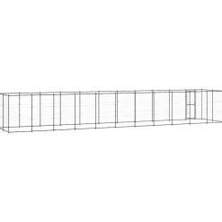Maison Exclusive Niches, Paniers Et Transports | - Chenil d'extérieur pour chiens acier 26,62 m²