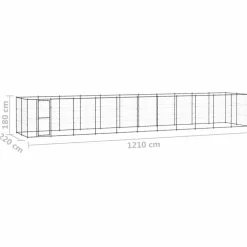 Maison Exclusive Niches, Paniers Et Transports | - Chenil d'extérieur pour chiens acier 26,62 m²