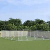 Maison Exclusive Niches, Paniers Et Transports | - Chenil d'extérieur pour chiens argenté 8x12x2 m acier galvanisé
