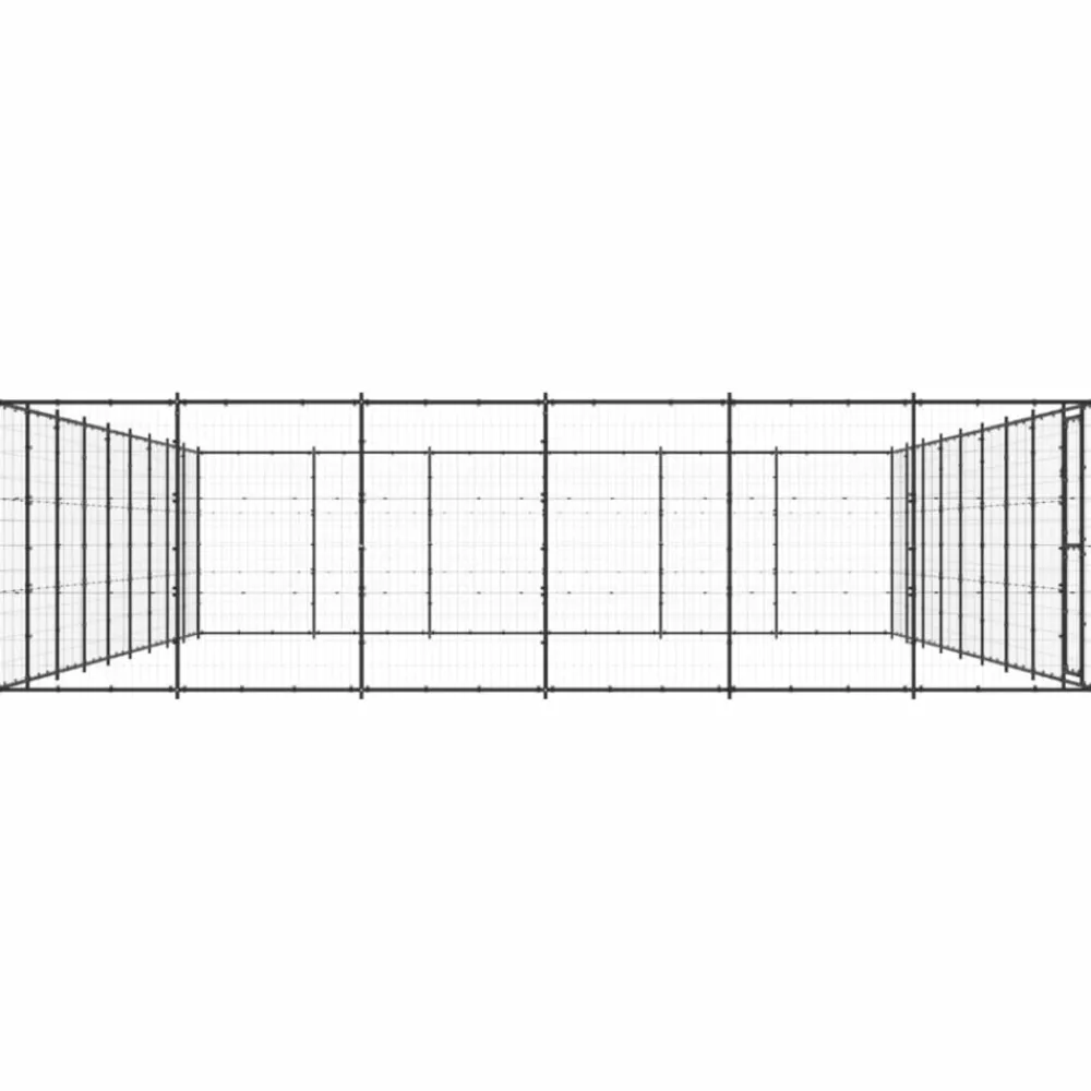 Maison Exclusive - Chenil d'extérieur pour chiens acier 65,34 m² Outlet