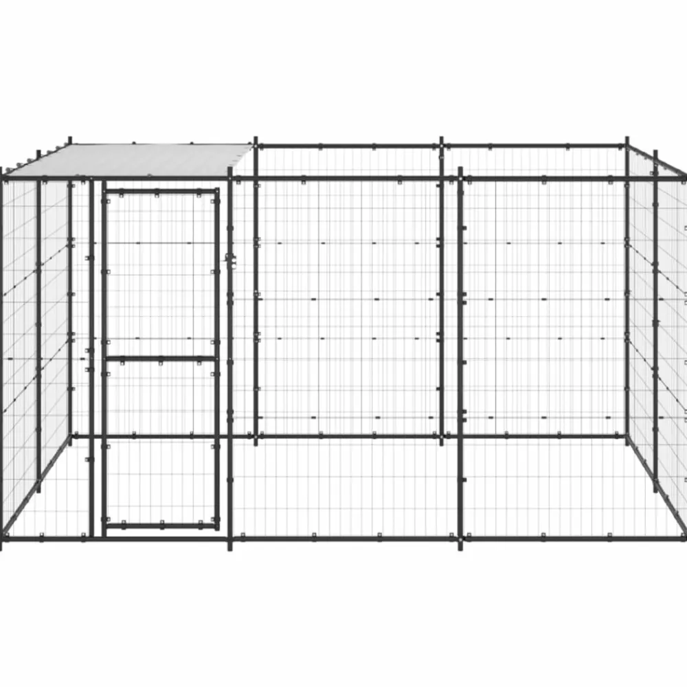 Maison Exclusive - Chenil extérieur acier avec toit 7,26 m² Outlet