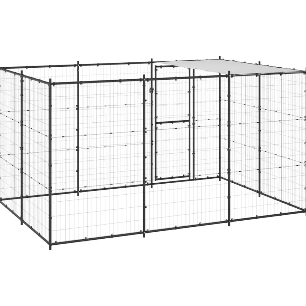 Maison Exclusive - Chenil extérieur acier avec toit 7,26 m² Outlet