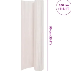 Maison Exclusive - Clôture de jardin double face 90 x 300 cm blanc Outlet