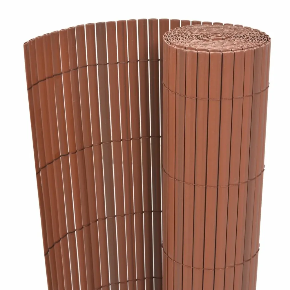 Maison Exclusive - Clôture de jardin double face pvc 90 x 300 cm marron Hot