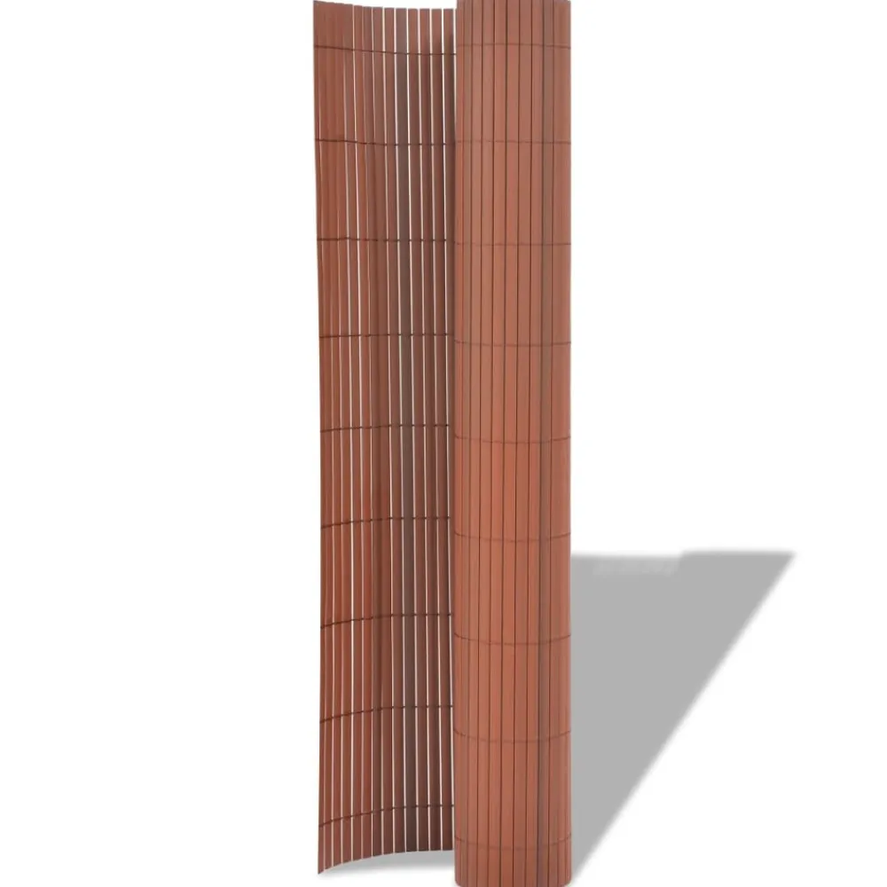 Maison Exclusive - Clôture de jardin double face pvc 90 x 300 cm marron Hot
