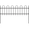 Maison Exclusive - Clôture de jardin avec dessus en cerceau acier 1,8 m noir Discount