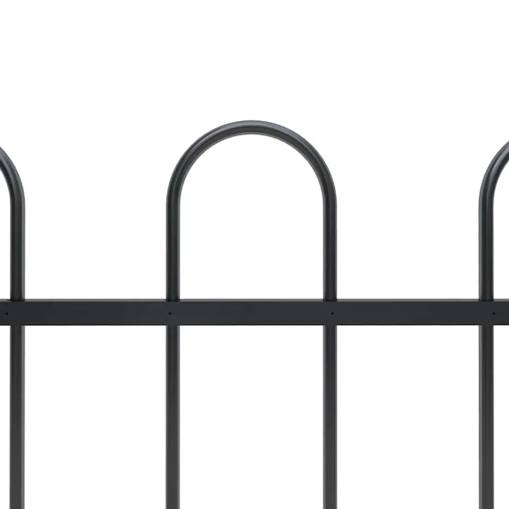 Maison Exclusive - Clôture de jardin avec dessus en cerceau acier 1,8 m noir Discount