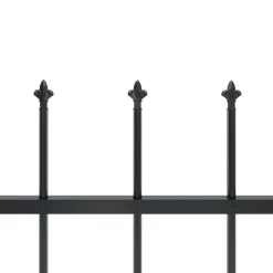 Maison Exclusive - Clôture de jardin avec dessus en forme de lance en acier 1781,5 x 60 cm noir Best