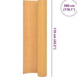Maison Exclusive Brise-Vues, Bordures Et Dallages | - Clôture de jardin double face 110x300 cm jaune