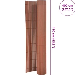Maison Exclusive - Clôture de jardin double face 110x400 cm marron Discount