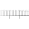 Maison Exclusive - Clôture de jardin avec arceau en acier 537 x 100 cm noir Outlet