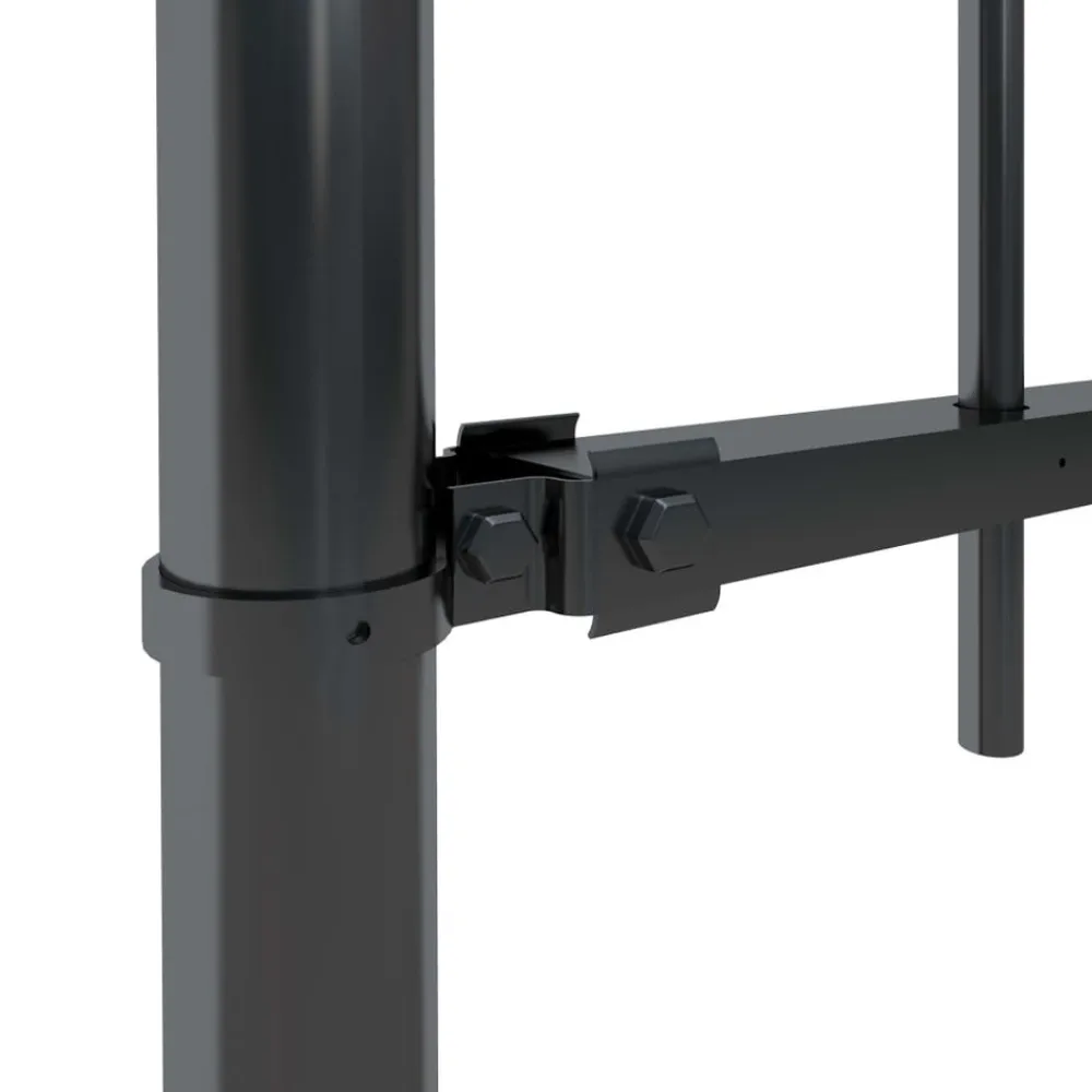 Maison Exclusive - Clôture de jardin avec dessus en forme de lance en acier 1781,5 x 150 cm noir Outlet