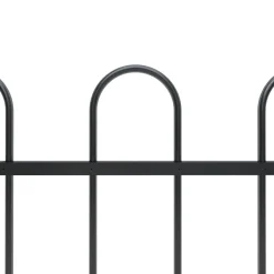 Maison Exclusive Brise-Vues, Bordures Et Dallages | - Clôture de jardin avec arceau en acier 1070 x 100 cm noir
