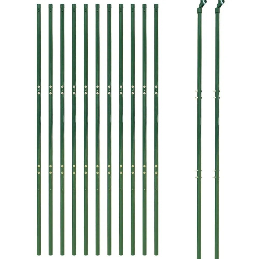 Maison Exclusive - Clôture en treillis métallique vert 1,6x25 m acier galvanisé Best