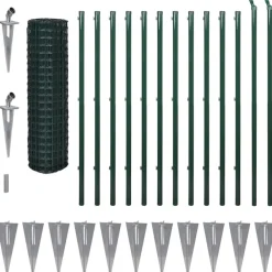 Maison Exclusive - Clôture euro acier 25 x 1,7 m vert Outlet