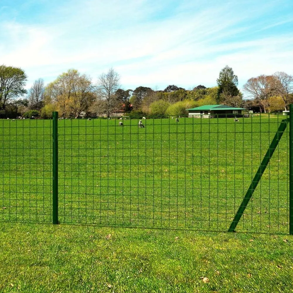 Maison Exclusive Brise-Vues, Bordures Et Dallages | - Clôture euro acier 25 x 1 m vert