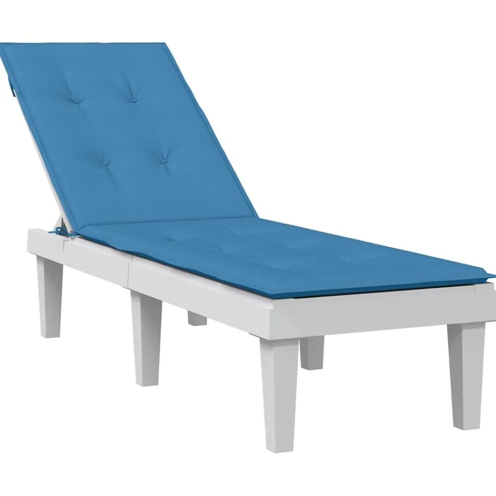 Maison Exclusive Coussins Extérieurs Et Accessoires | - Coussin de chaise longue bleu mélangé (75+105) x 50 x 4 cm tissu