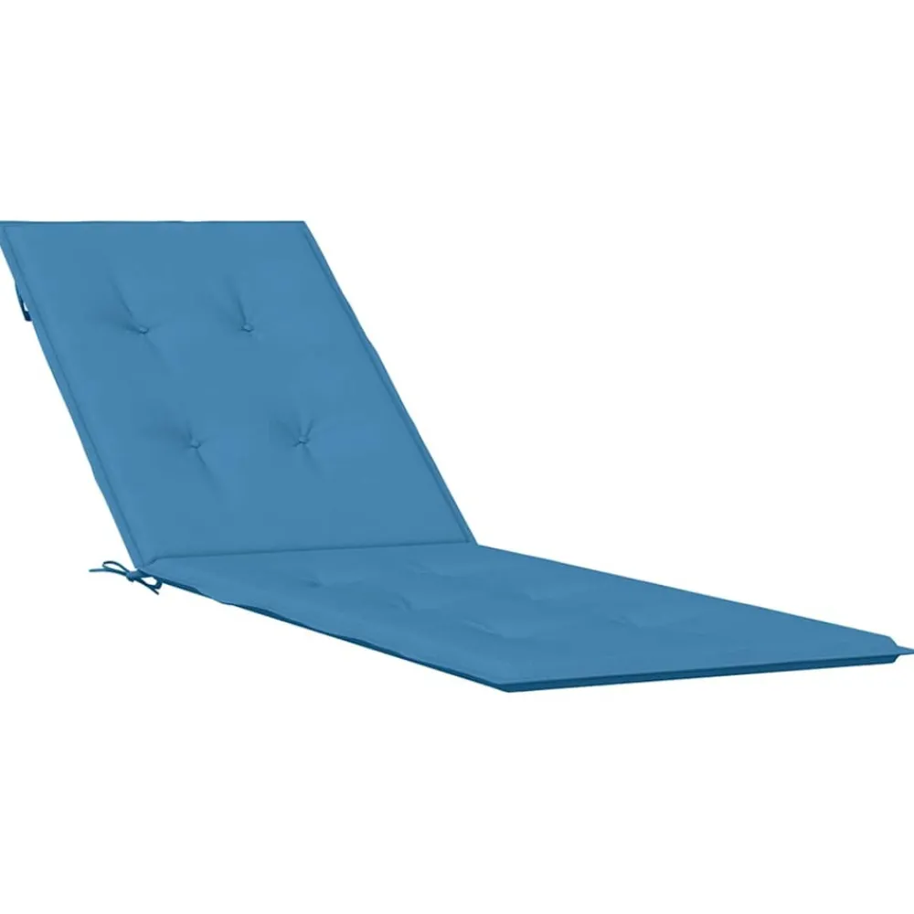 Maison Exclusive Coussins Extérieurs Et Accessoires | - Coussin de chaise longue bleu mélangé (75+105) x 50 x 4 cm tissu