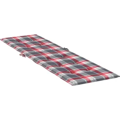 Maison Exclusive - Coussin de chaise de terrasse carreaux rouge (75+105)x50x4 cm Outlet