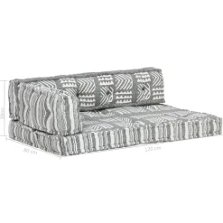 Maison Exclusive - Coussin de canapé palette gris tissu patchwork Online