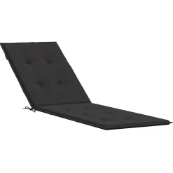 Maison Exclusive Coussins Extérieurs Et Accessoires | - Coussin de chaise de terrasse noir (75+105)x50x4 cm