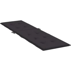 Maison Exclusive Coussins Extérieurs Et Accessoires | - Coussin de chaise de terrasse noir (75+105)x50x4 cm