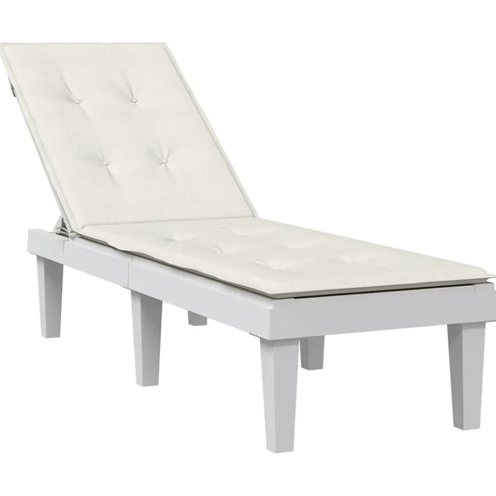 Maison Exclusive - Coussin de chaise longue crème mélangé (75+105) x 50 x 4 cm Clearance