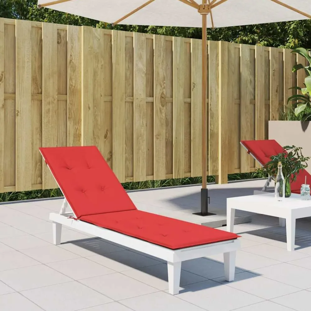 Maison Exclusive Coussins Extérieurs Et Accessoires | - Coussin de chaise de terrasse rouge (75+105)x50x4 cm
