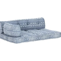 Maison Exclusive Coussins Extérieurs Et Accessoires | - Coussin de canapé palette indigo tissu patchwork